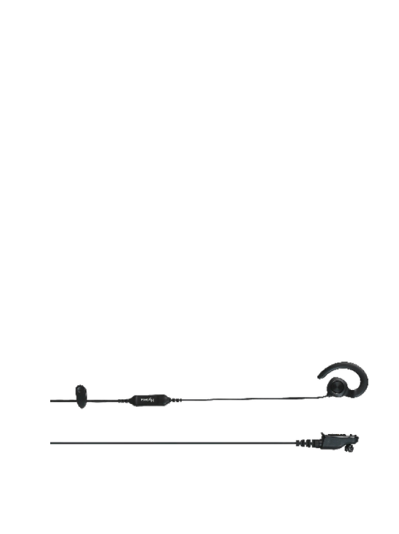 C-earset for left ear with in-line MIC and PTT -- for AP5/BP5 series