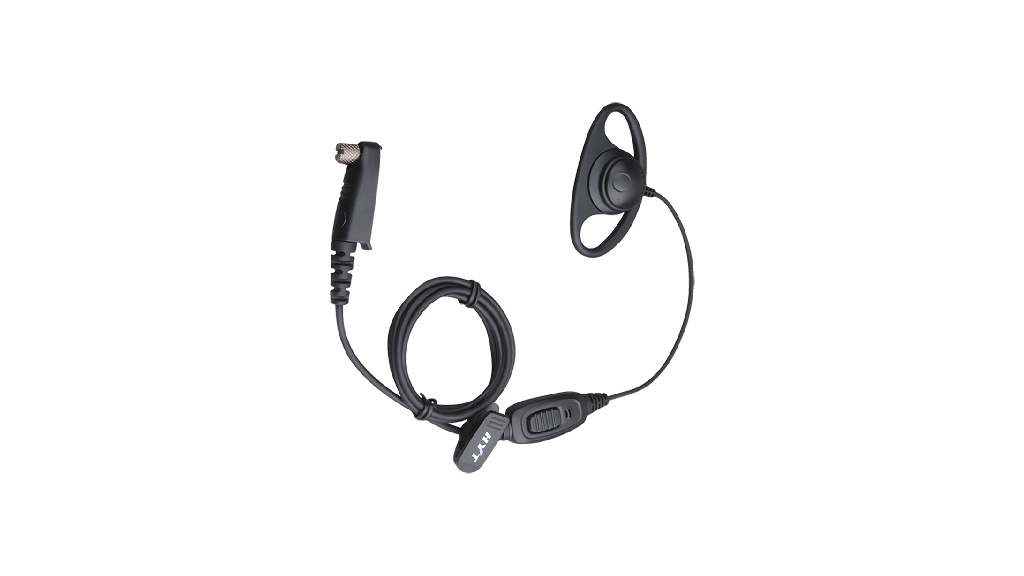 EHN07 (EOL) D-Style Earpiece with In-line PTT and Microphone (Black) -- EOL, no replacement